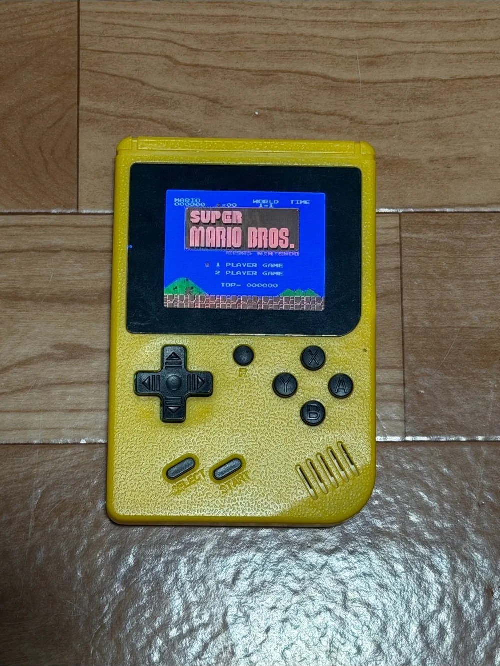 Yellow Retro-Style Portable Handheld Gaming Console